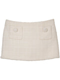 Marc Jacobs Tweed Mini Skirt — Beige