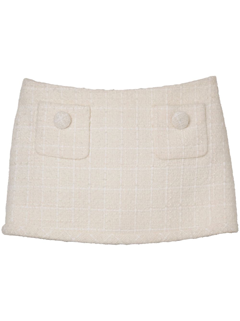 Marc Jacobs Tweed Mini Skirt — Beige
