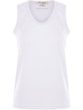 Comme Des Garcons Logo-Print Jersey Tank Top — White