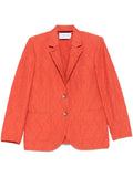 Harris Wharf London Cotton-Blend Unlined Blazer — Orange
