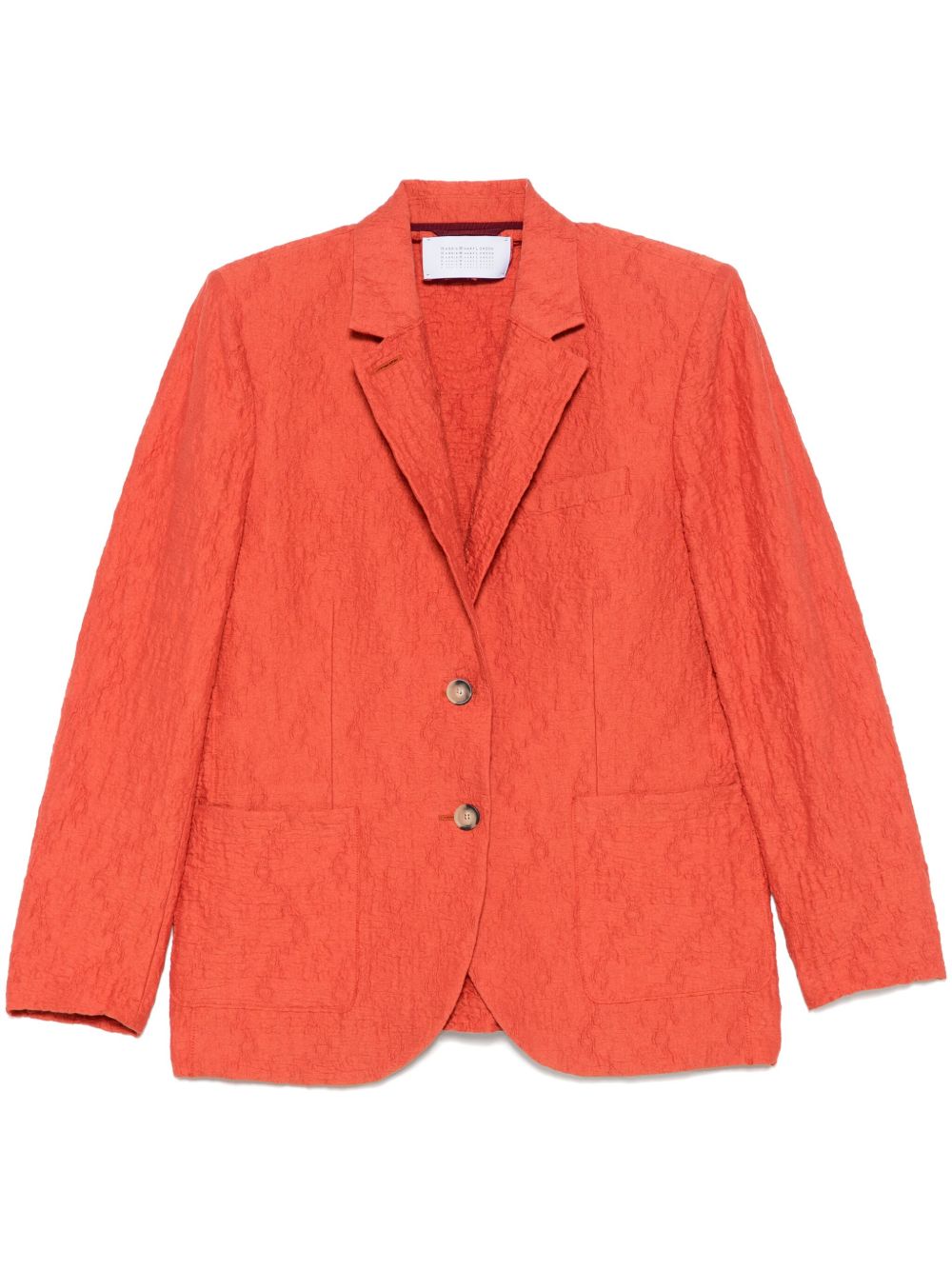 Harris Wharf London Cotton-Blend Unlined Blazer — Orange