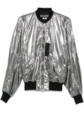 Junya Watanabe Metallic Silver-Tone Bomber Jacket — Silver
