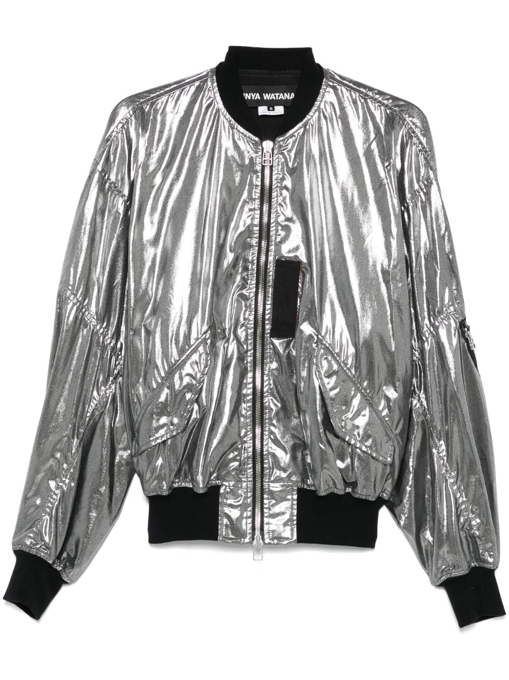 Junya Watanabe Metallic Silver-Tone Bomber Jacket — Silver
