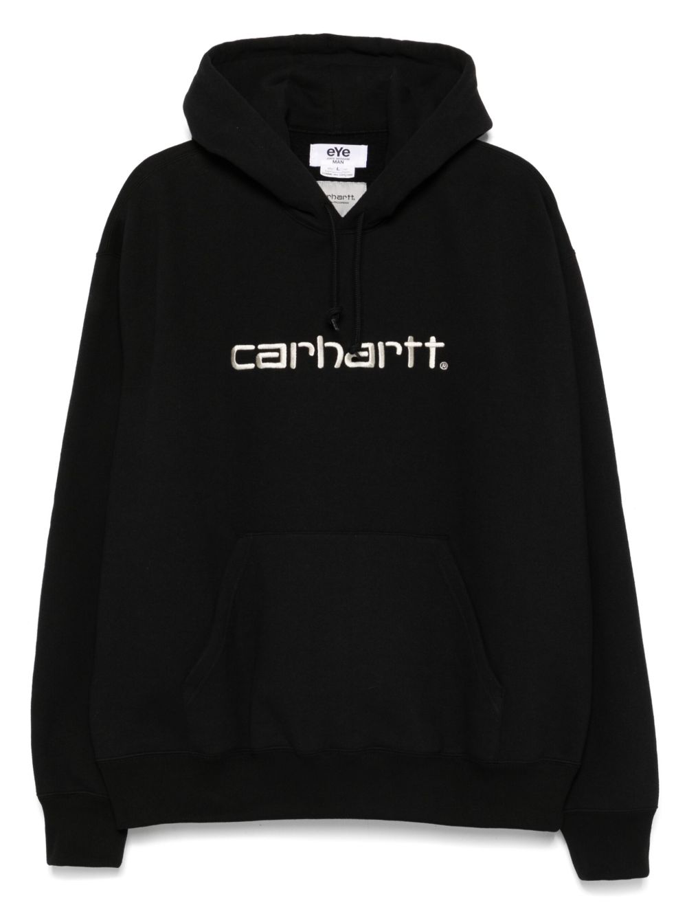 Junya Watanabe Logo-Printed Cotton Hoodie — Black