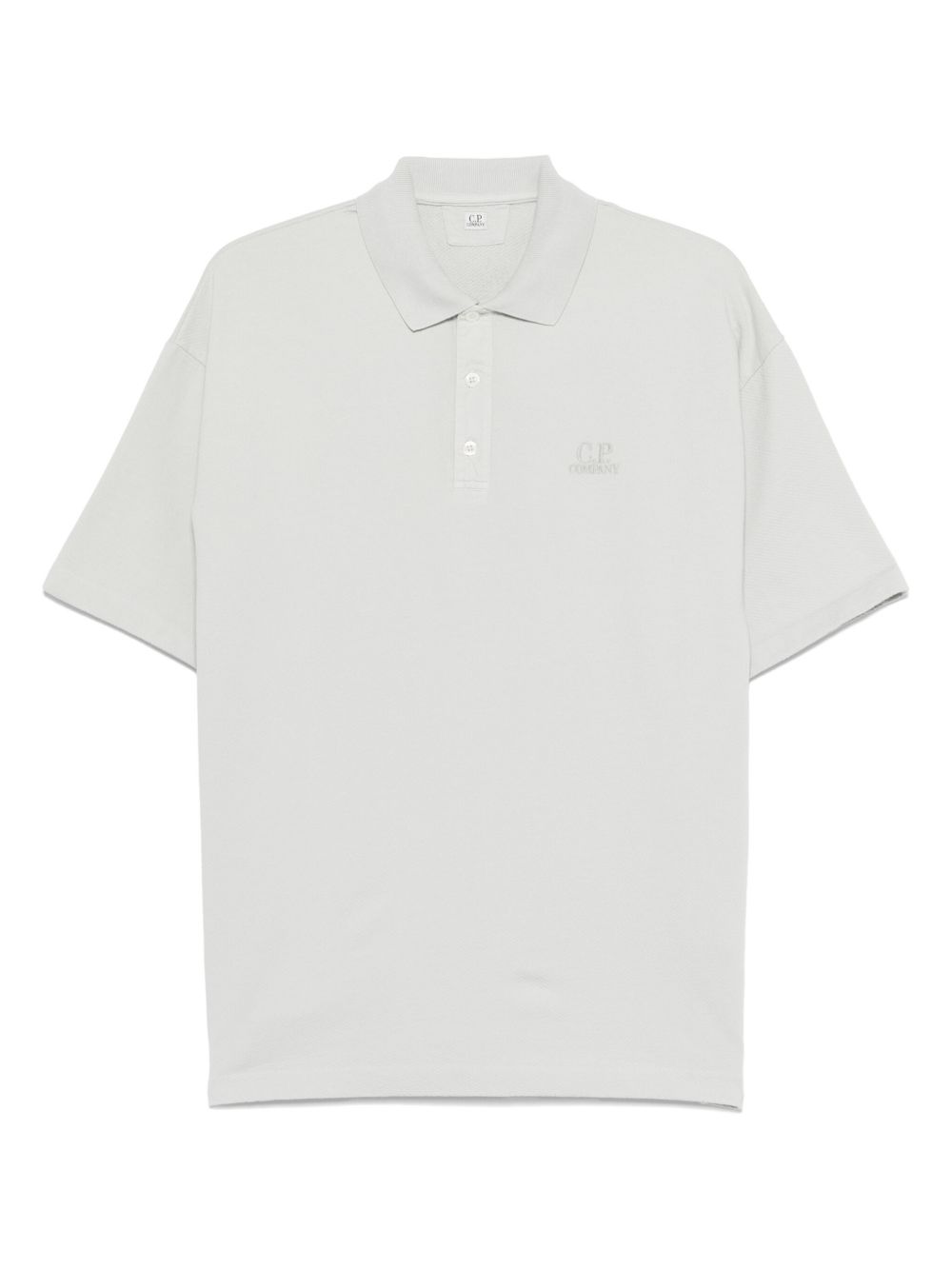 C.P. Company Logo Cotton Polo — White