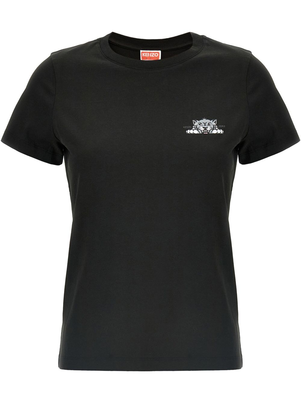 Kenzo Logo-Embroidered Tiger T-Shirt — Black