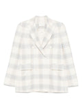 Circolo 1901 Double-Breasted Cotton Blazer — Cream