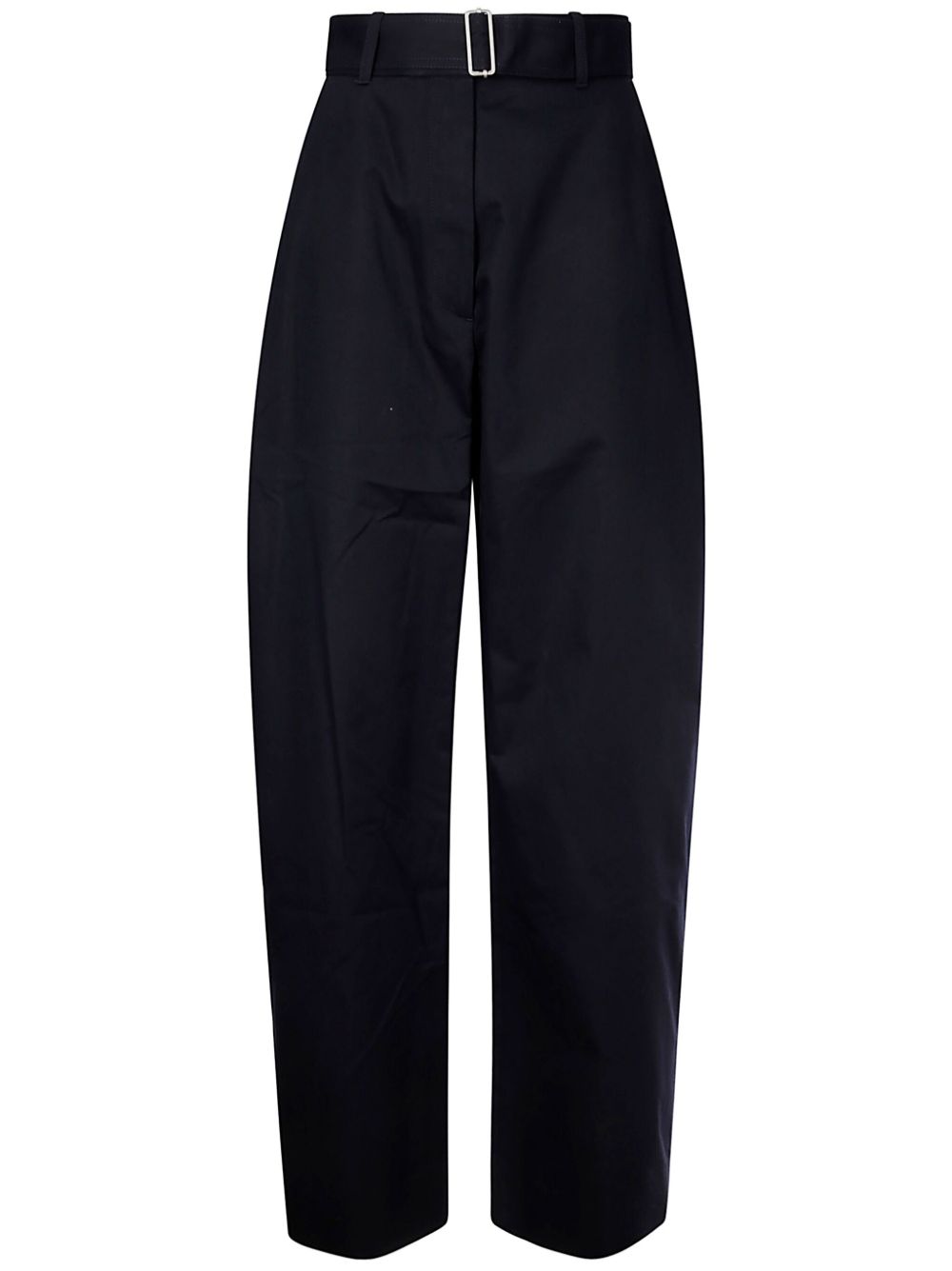 Studio Nicholson Round Leg Cotton Trousers — Black
