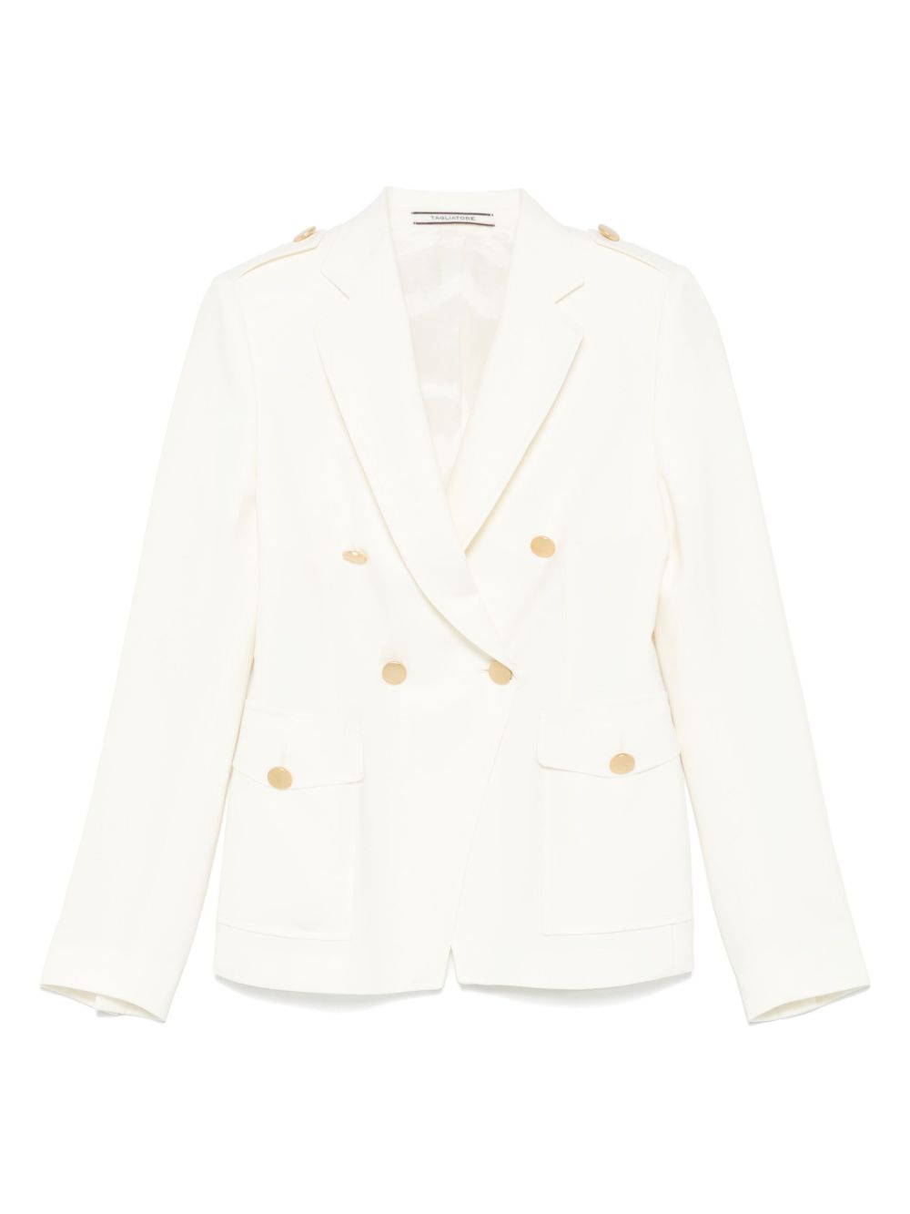 Tagliatore Wool Double-Breasted Blazer — Cream