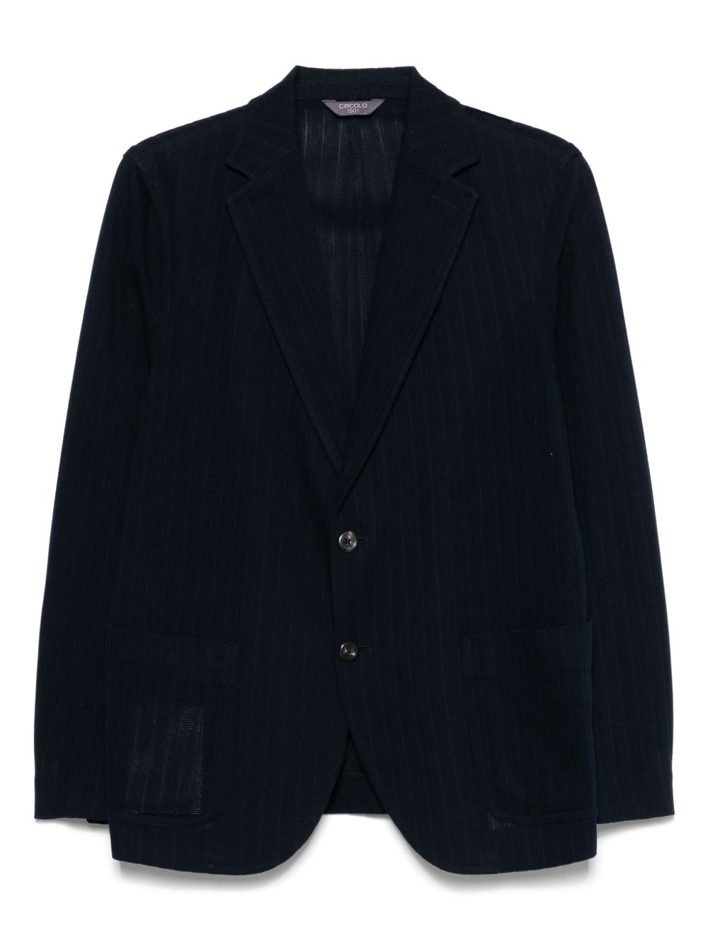 Circolo 1901 Cotton Single-Breasted Jacket — Navy