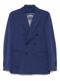 Circolo 1901 Cotton Double-Breasted Blazer — Ocean Blue
