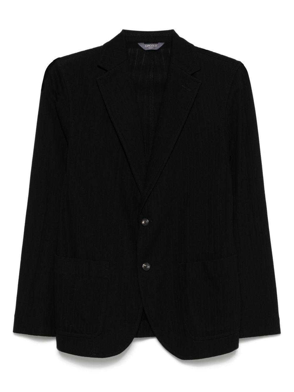 Circolo 1901 Cotton Single-Breasted Blazer — Black