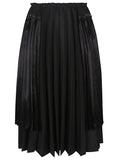 Comme Des Garcons Pleated Midi Skirt — Black