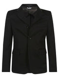 Comme Des Garcons Single-Breasted Oversized Blazer — Black