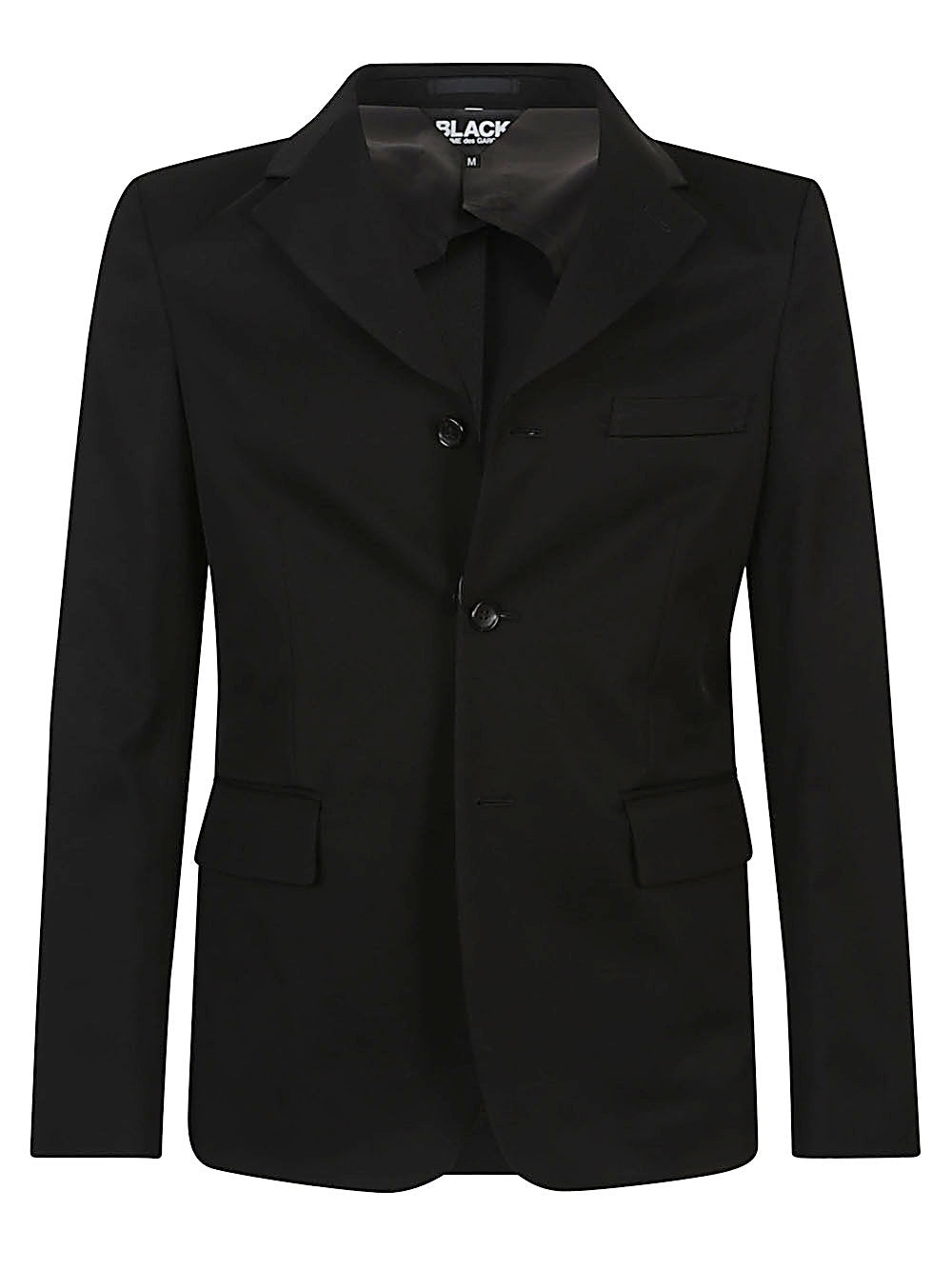 Comme Des Garcons Single-Breasted Oversized Blazer — Black