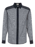 Saint Laurent Silk Jacquard Shirt — gray