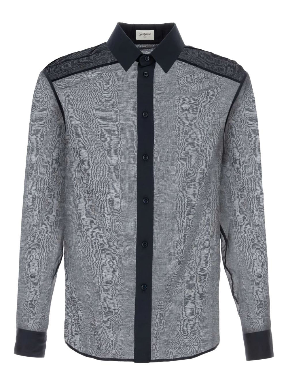 Saint Laurent Silk Jacquard Shirt — gray