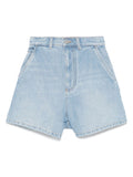 Emporio Armani Classic Five-Pocket Denim Denim Shorts — light blue