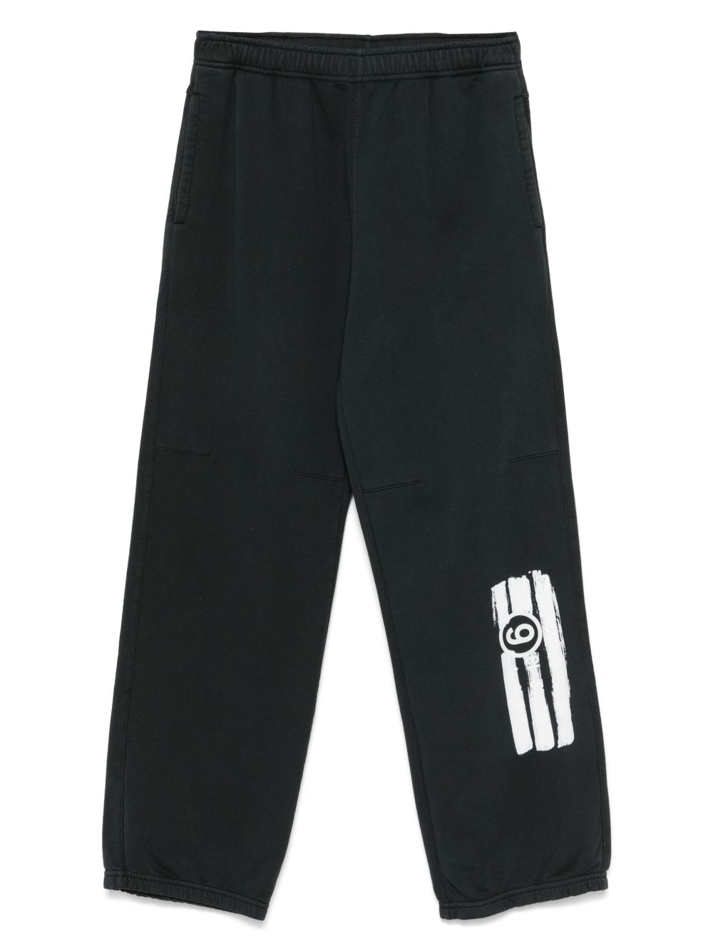 MM6 Maison Margiela Logo Cotton Joggers — Black