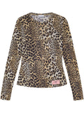 Ganni Leopard Print T-shirt — Beige
