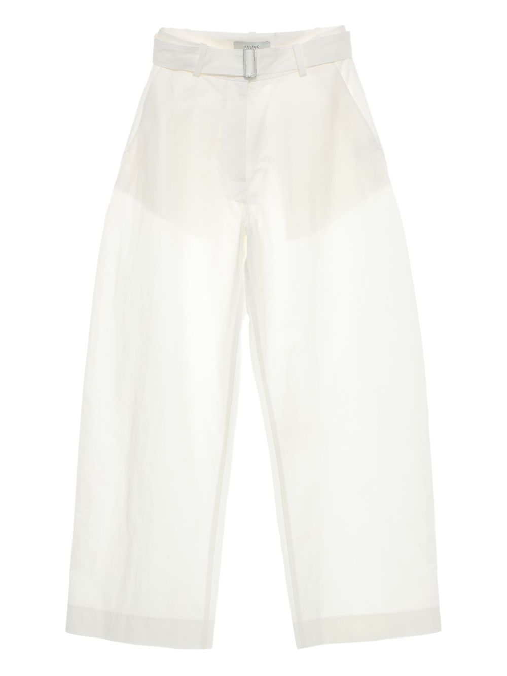 Studio Nicholson Round Leg Cotton Trousers — White