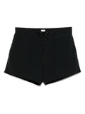 Saint Laurent Tonal Logo Swim Shorts — Black