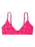 Tory Burch Logo-Jacquard Terry Bikini Top — Pink
