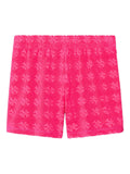 Tory Burch Logo-Jacquard Cotton Shorts — Pink