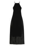 Solace London Maxi Dress — black