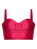 Tory Burch Sweetheart Silk Bra Top — Fuchsia