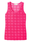 Tory Burch Monogram Jacquard Terry Tank Top — Pink