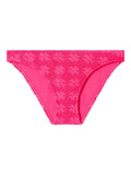 Tory Burch Terry Logo-Jacquard Bikini Bottom — Hot Pink