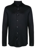 Emporio Armani Cotton-Lyocell Blend Shirt — Black