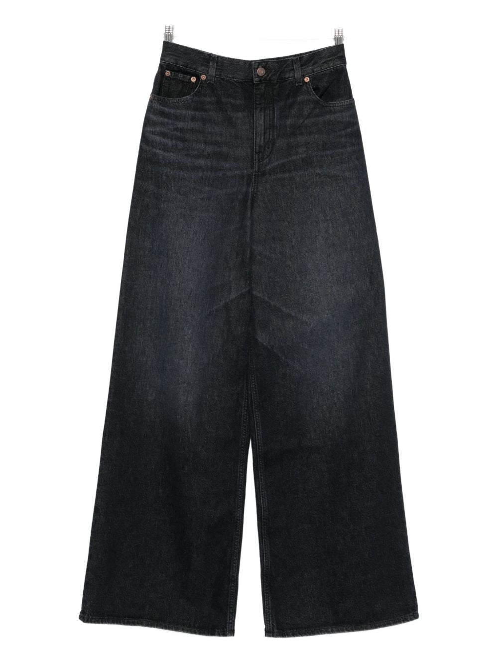 Chloé Wide-Leg High-Waist Jeans — Black