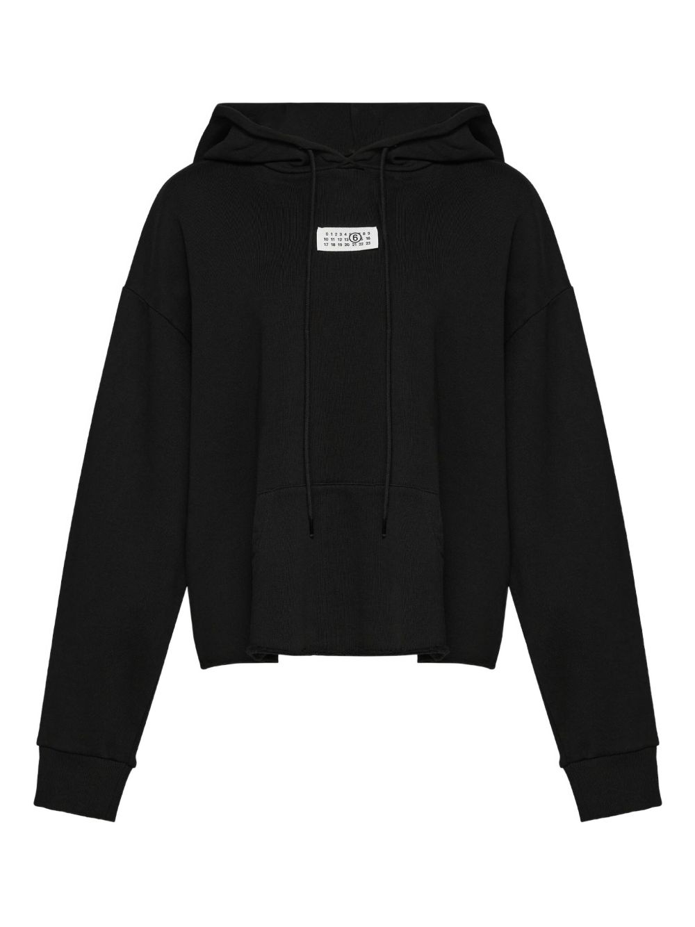 MM6 Maison Margiela Logo Cotton Hoodie — Black