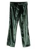 F.R.S . Velvet High-Waisted Trousers — Green