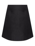 Alexander McQueen Satin A-line Skirt — Black