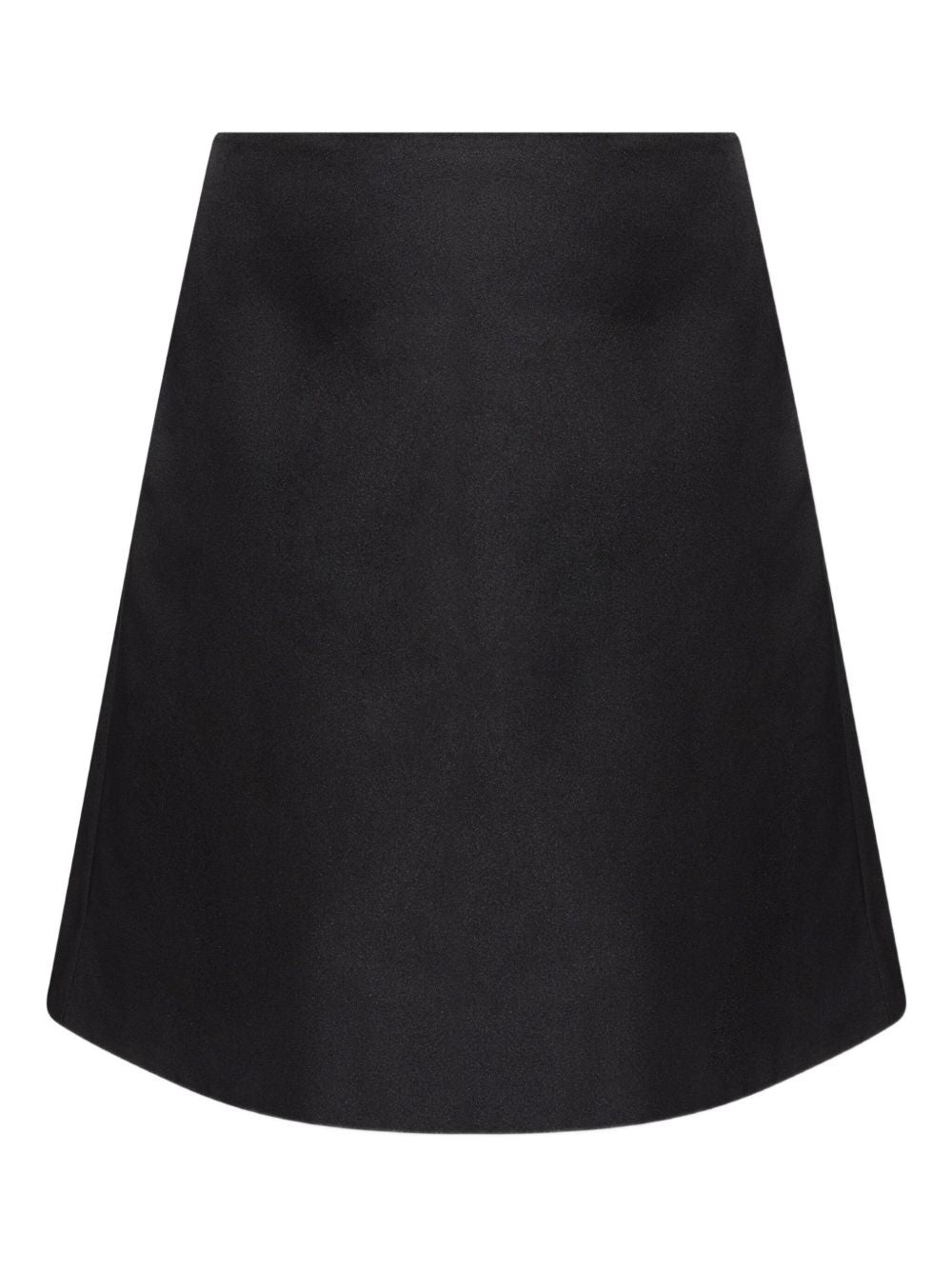 Alexander McQueen Satin A-line Skirt — Black