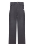 Balenciaga Baggy Trompe-L'oeil Cotton Jeans — grey