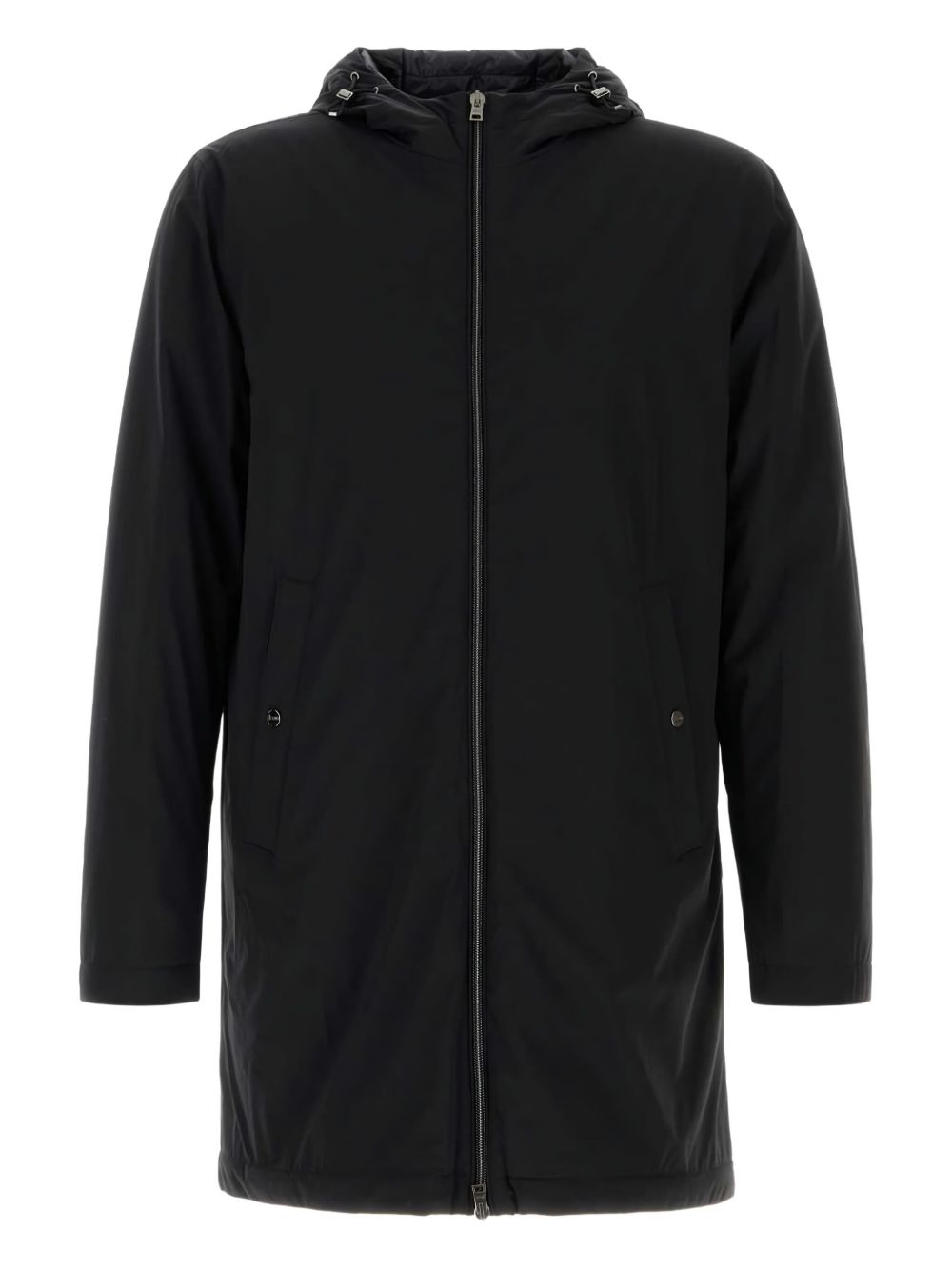 HERNO Midi Parka Coat — Black