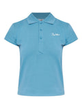 The Attico Logo-Embroidered Cotton Jersey Polo — Blue