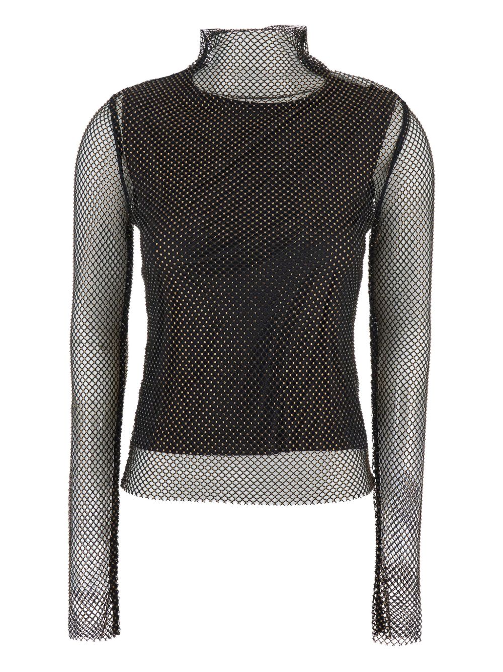 SPORTMAX PRE Sheer Fishnet Blouse — Black