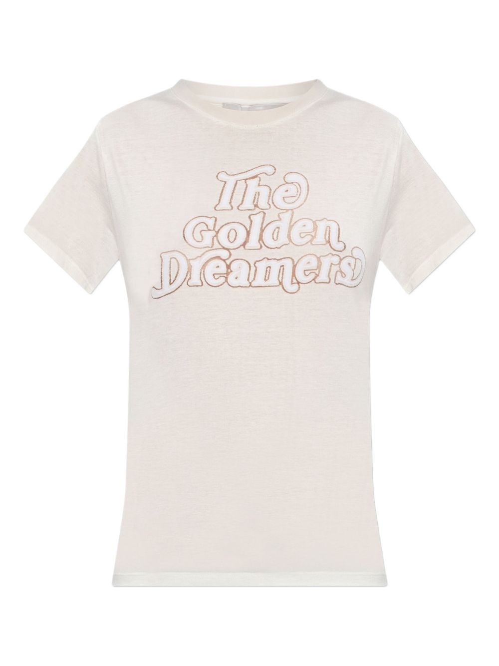 Golden Goose The Golden Dreamers Print T-shirt — Cream