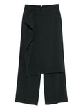 Ami Paris Layered Wool Trousers — Black