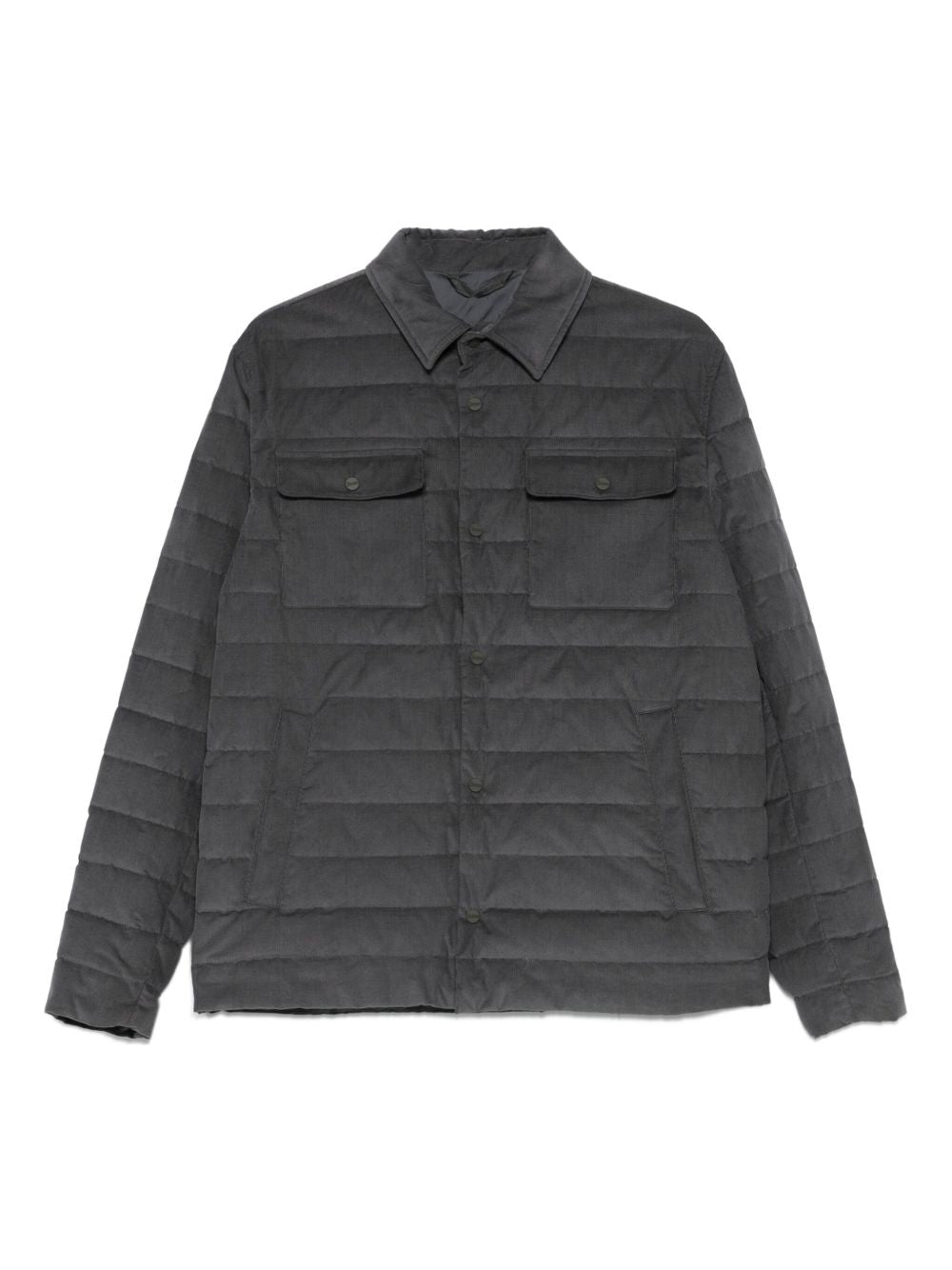 HERNO Quilted Down Down Jacket — Grey
