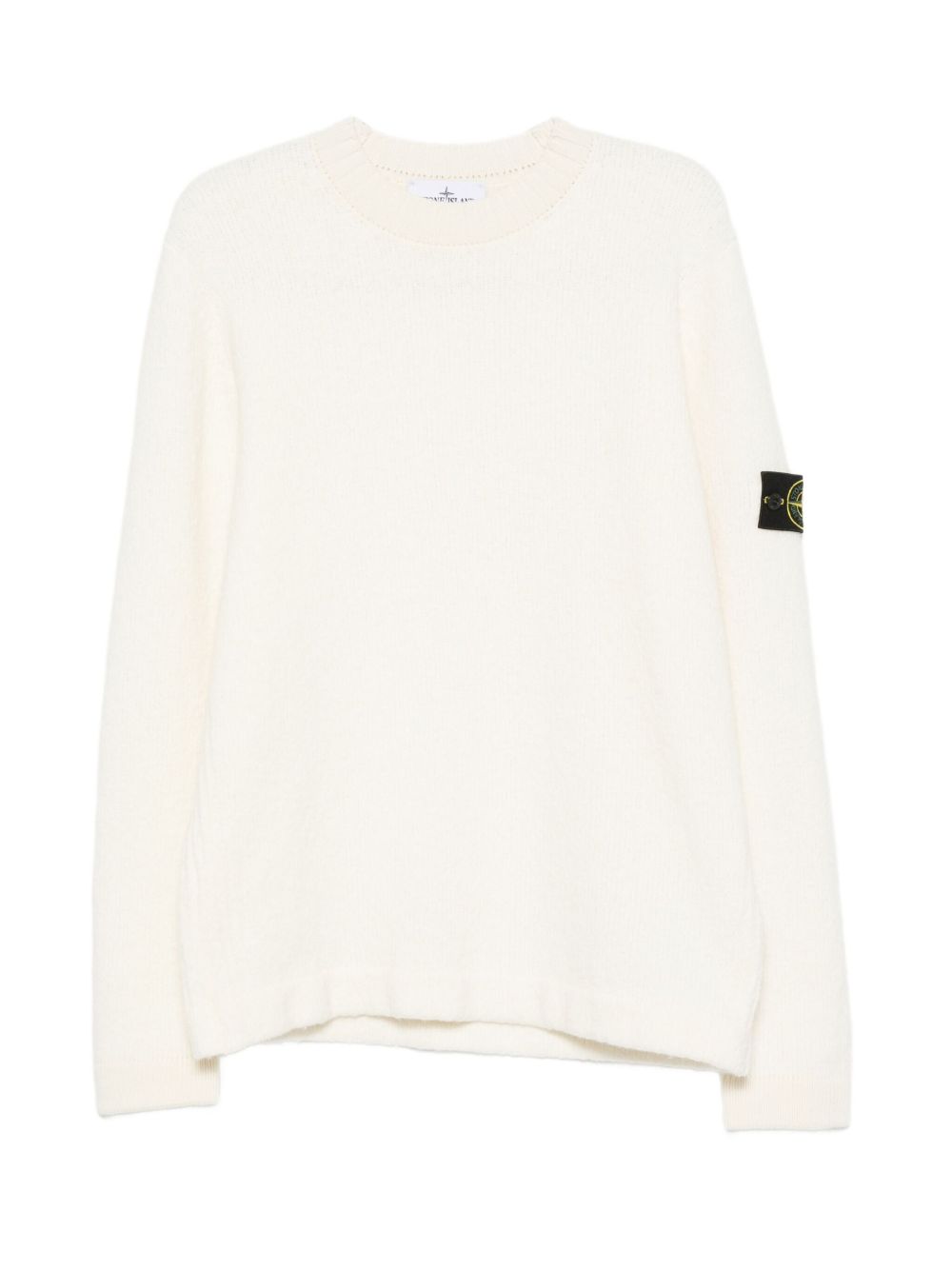 Stone Island Wool Blend Crewneck Sweater — Ivory
