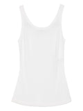Elisabetta Franchi Wool Blend Tank Top — Ivory