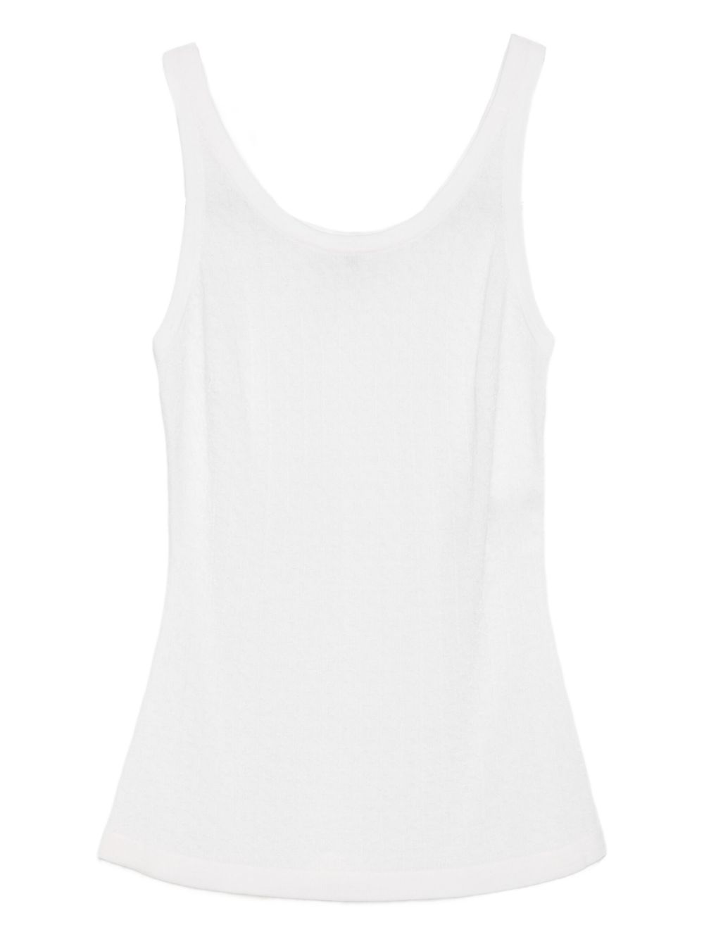 Elisabetta Franchi Wool Blend Tank Top — Ivory