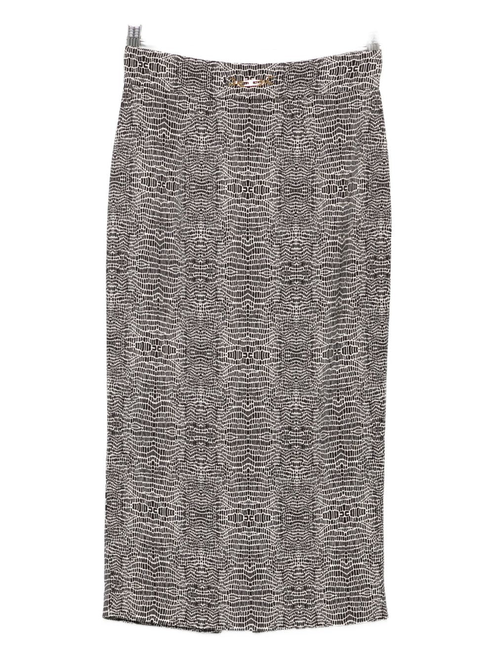 Elisabetta Franchi Textured Knit Skirt — Black