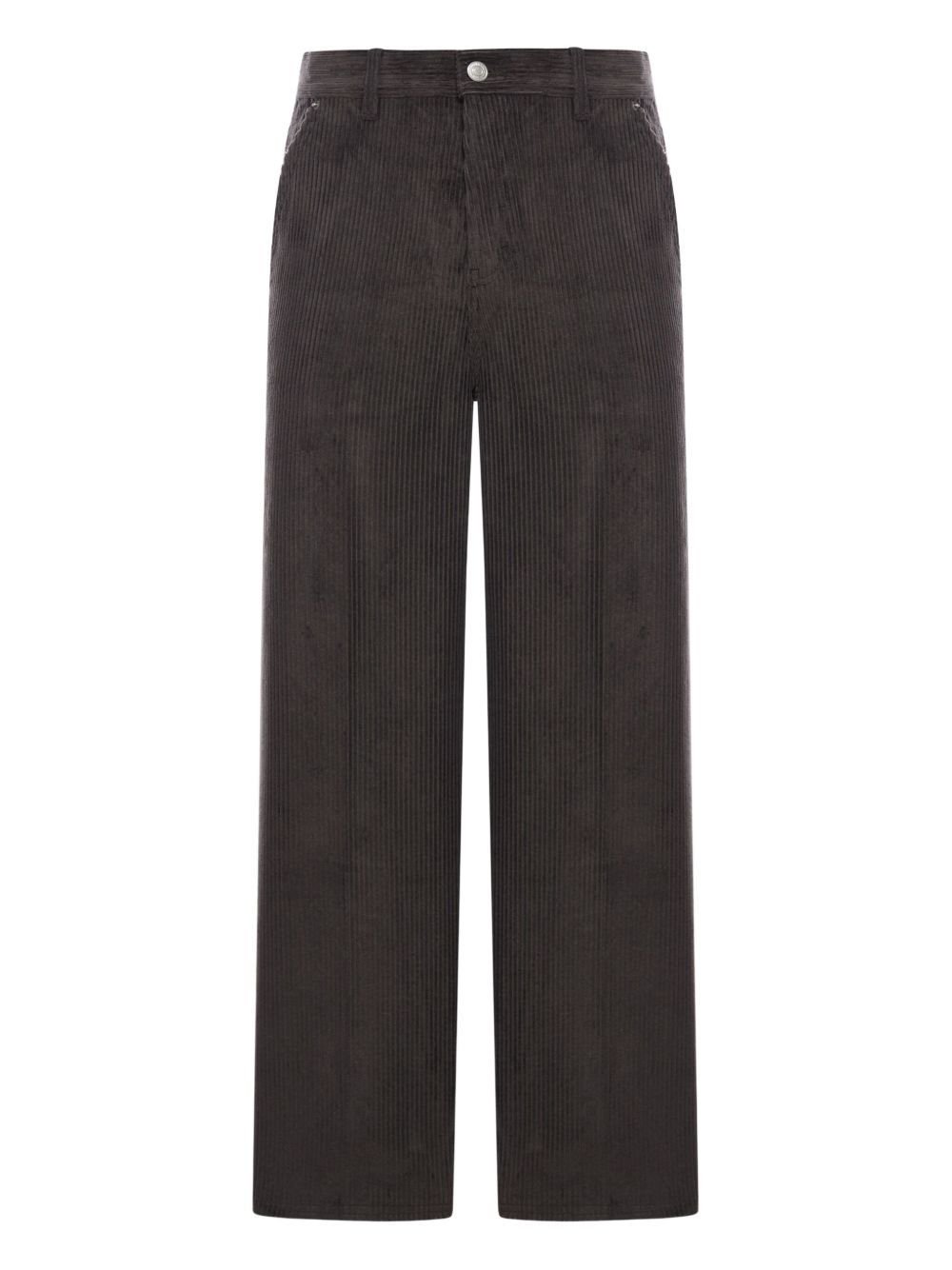 Ami Paris Corduroy Cotton Trousers — Grey